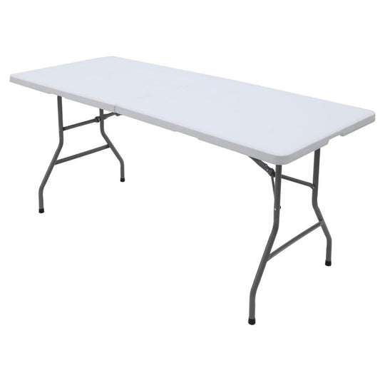 White rectangle rental banquet table