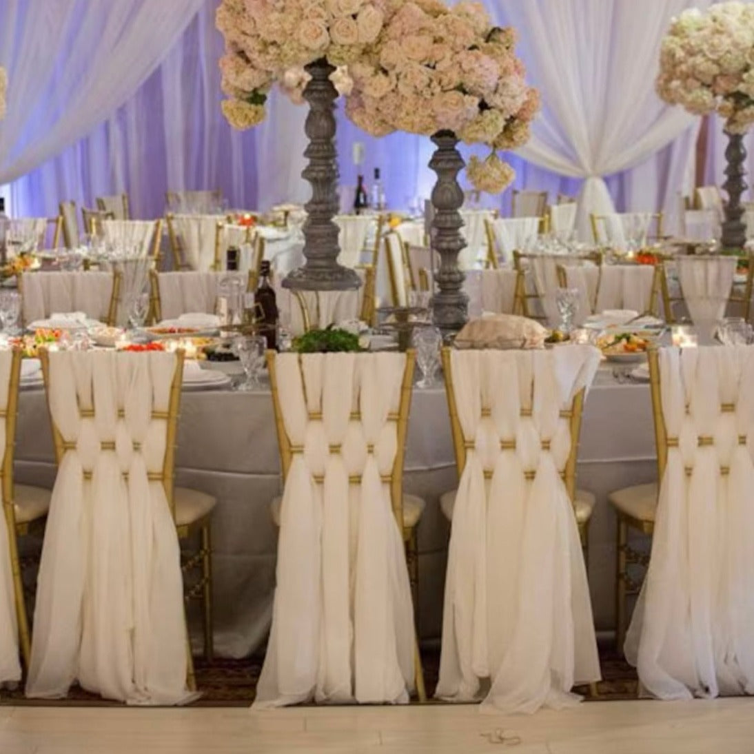 Gold chiavari chair with lattice weave rental available in Nassau County NY