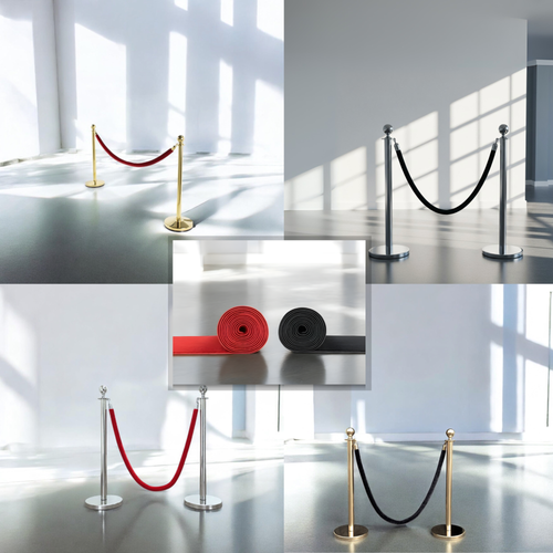 (Optional) Complimentary Stanchions & Rope Set with Carpet