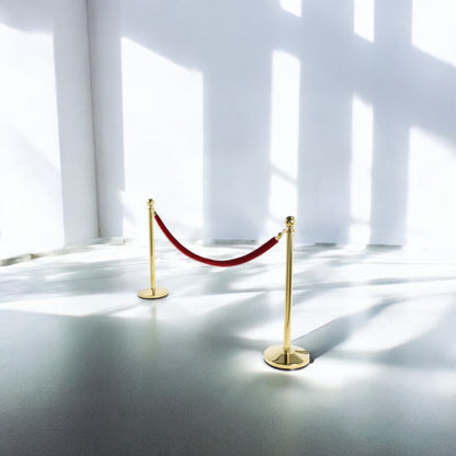 Brass Stanchions Rental - Burgundy Velvet Rope (2 Poles + 1 Rope) (Copy)