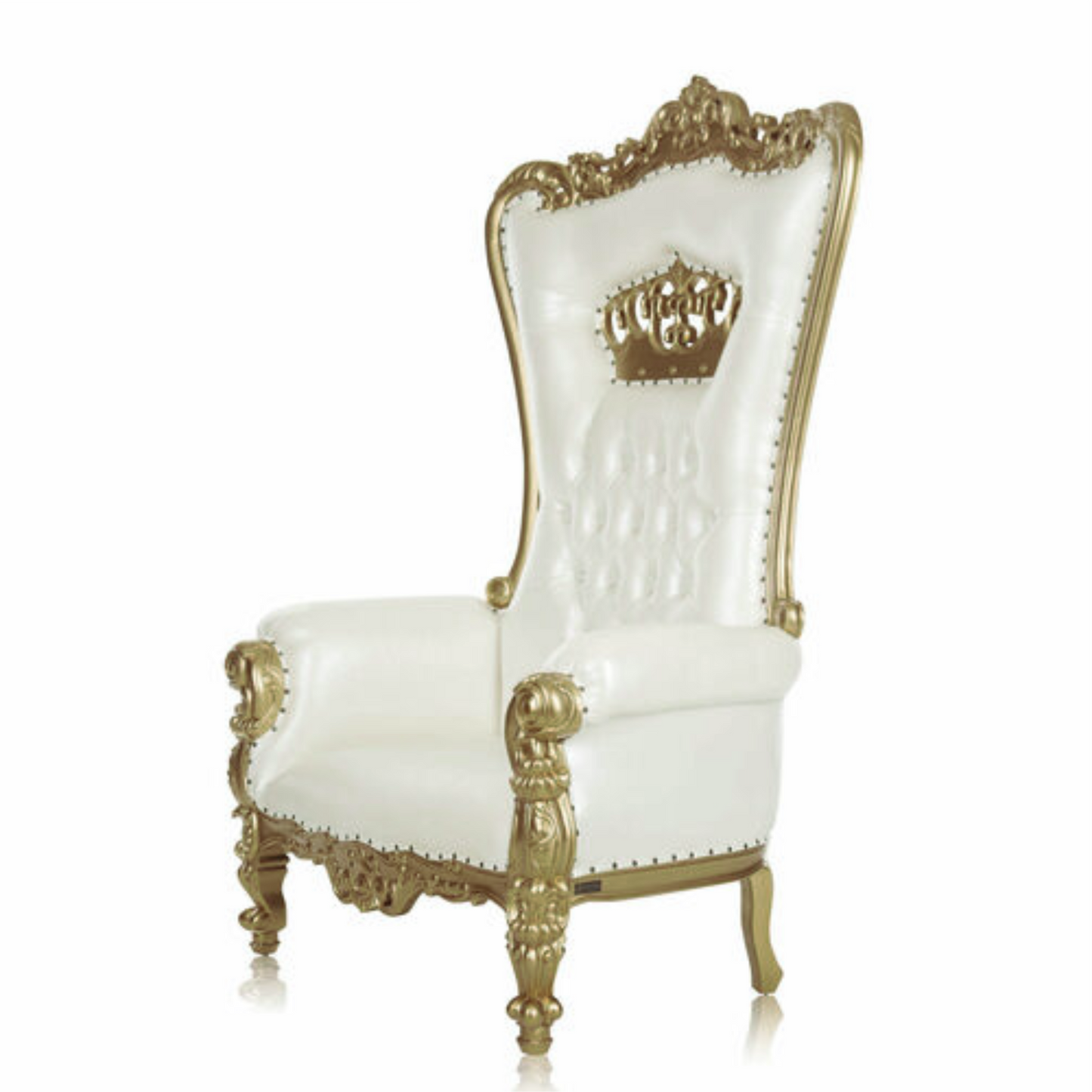 Throne Chair Rental - Gold & Ivory