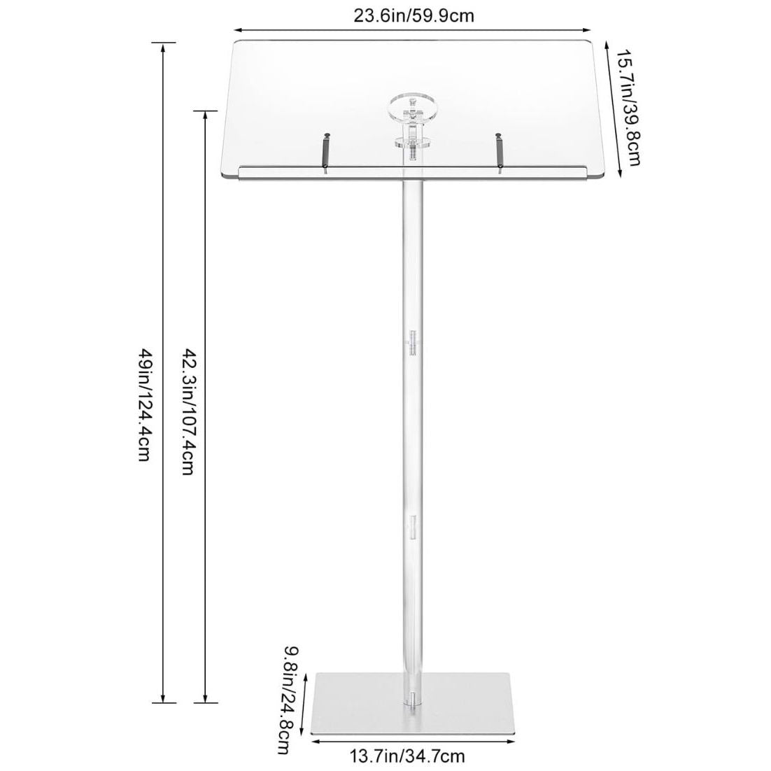 Clear acrylic lectern podium for rent in long island new york