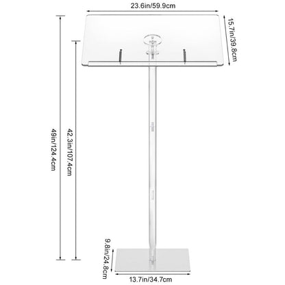 Clear acrylic lectern podium for rent in long island new york