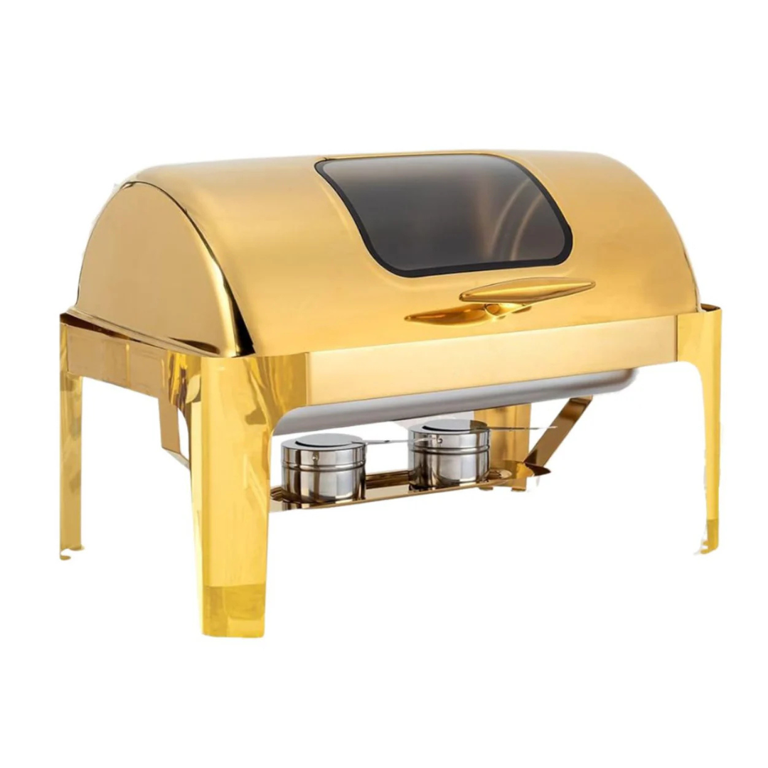 gold chafing dish food warmer rental