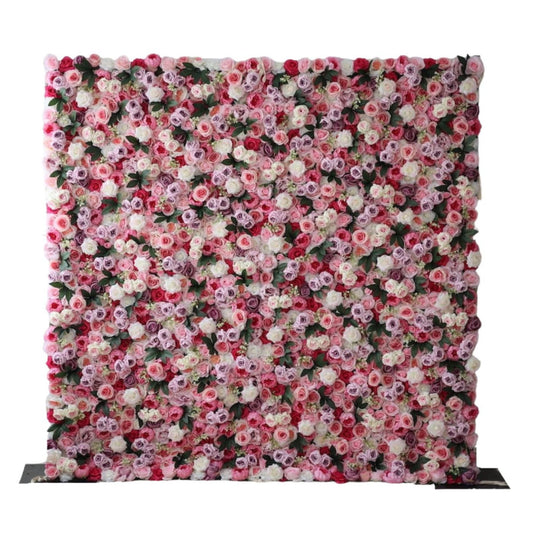 Pink flower wall for wedding, bridal or baby shower. Available for rent in queens new york.