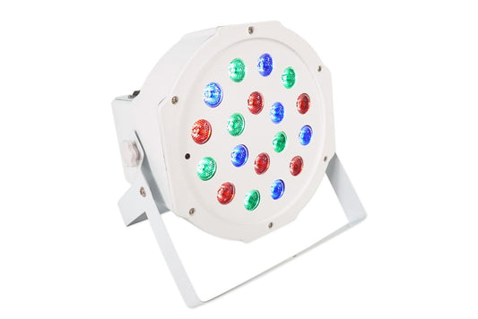White uplighting fixture for rent. Lights can be programmed to match your room decor. Premium Uplights for Rent: Elevate Your Event Atmosphere with High-Quality Lighting Solutions