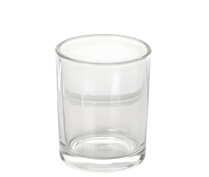 Wildly Custom Clear Glass Votive Candle Holder Set, Tealight Holders 2.5"