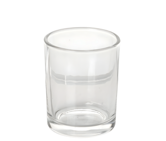 Wildly Custom Clear Glass Votive Candle Holder Set, Tealight Holders 2.5"