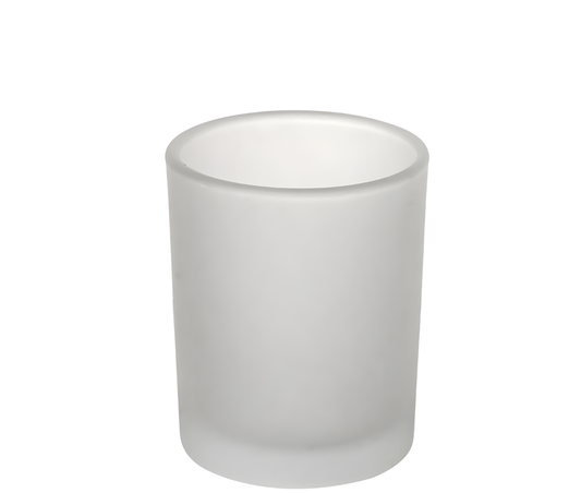 Wildly Custom Frosted Glass Votive Candle Holder Set, Tealight Holders 2.5"